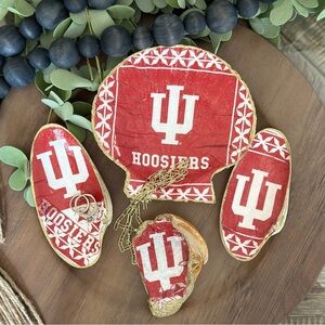 INDIANA UNIVERSITY HOOSIER Shell Jewelry Trinket Dishes Coastal